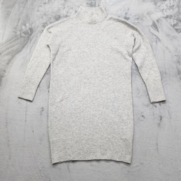 The Prairie by Rachel Ashwell Sweater Dress Womens S Gray Wool Blend Mock Neck - Picture 1 of 12